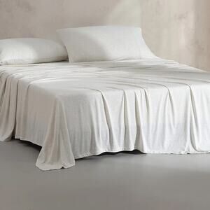 Calvin Klein Modern Cotton Melange Tencel Jersey 4 Pc. Sheet Set Ivory Gray King